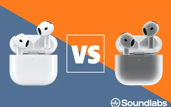 Illustration eines Vergleichs zwischen Apple AirPods 5 und AirPods 4